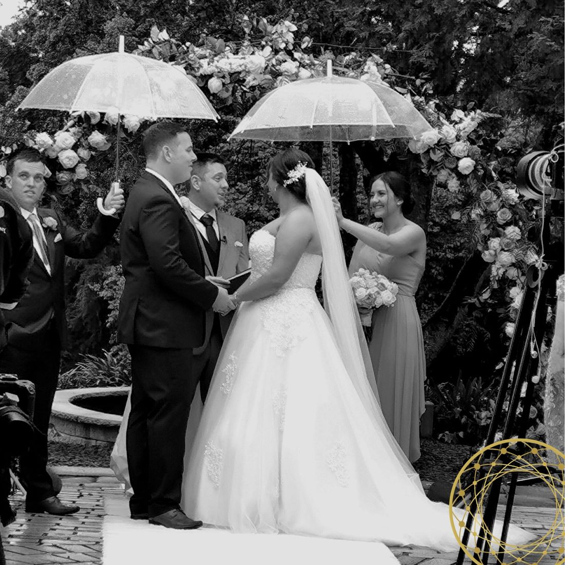 rainy wedding