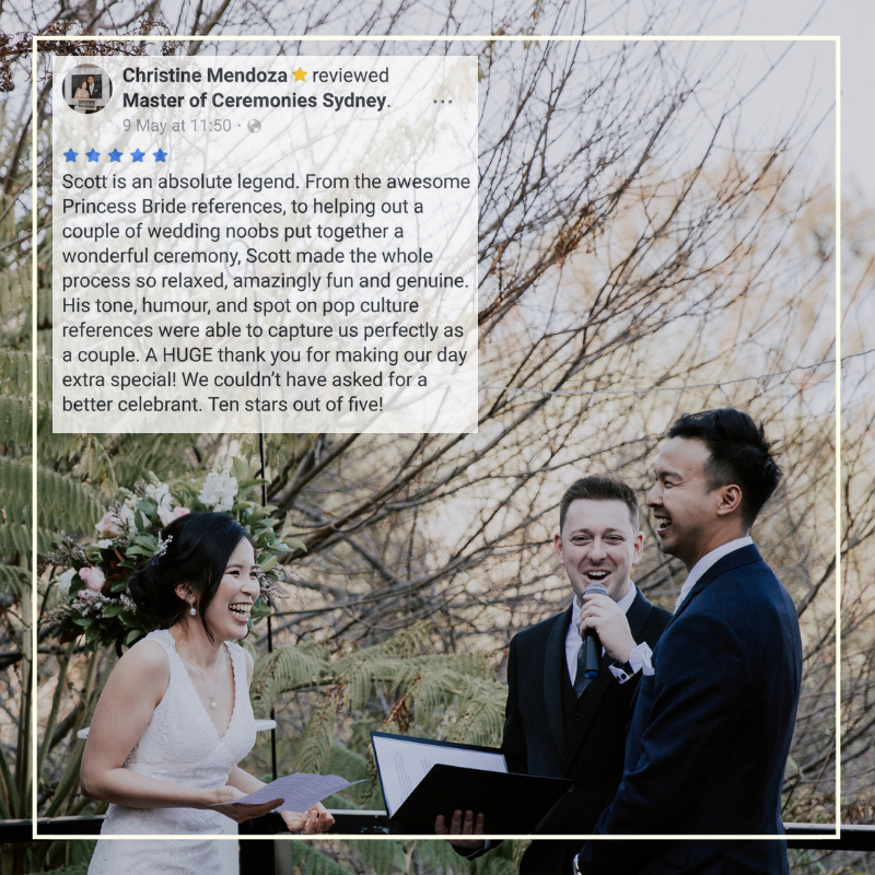 Christine and Fidel Ceremony Loxley on Bellbird HIll Kurrajong Heights Celebrant