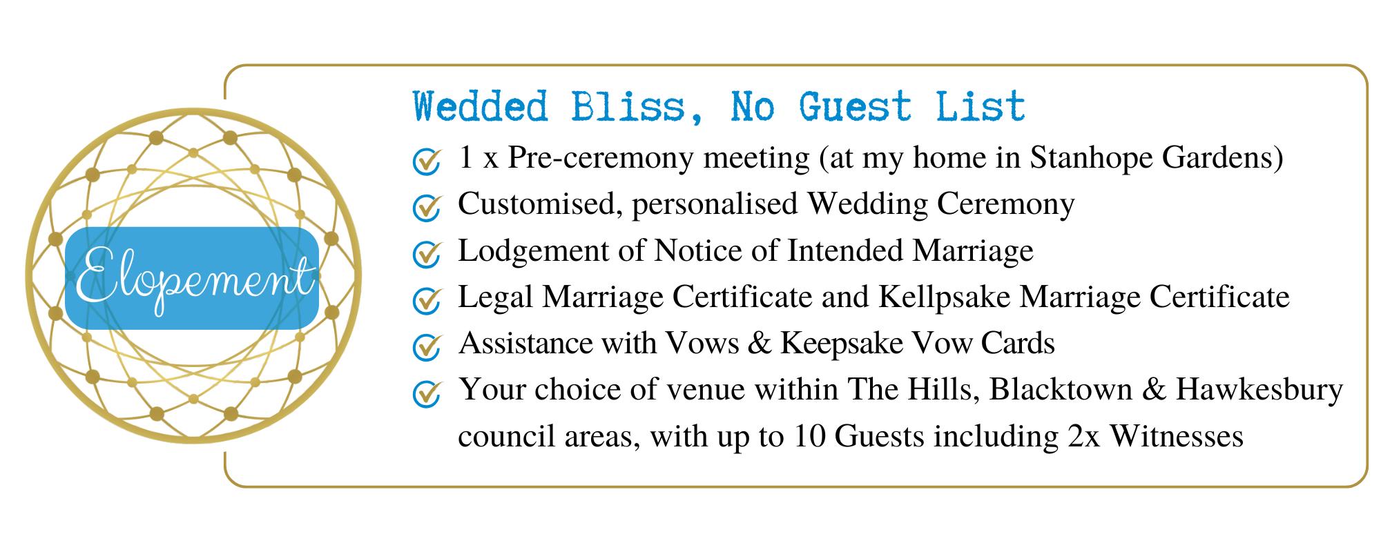 Elopement Ceremony Pricing
